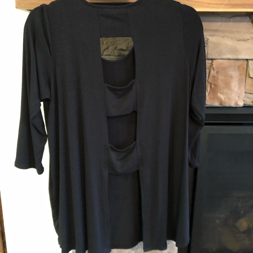 Black Open Back Top